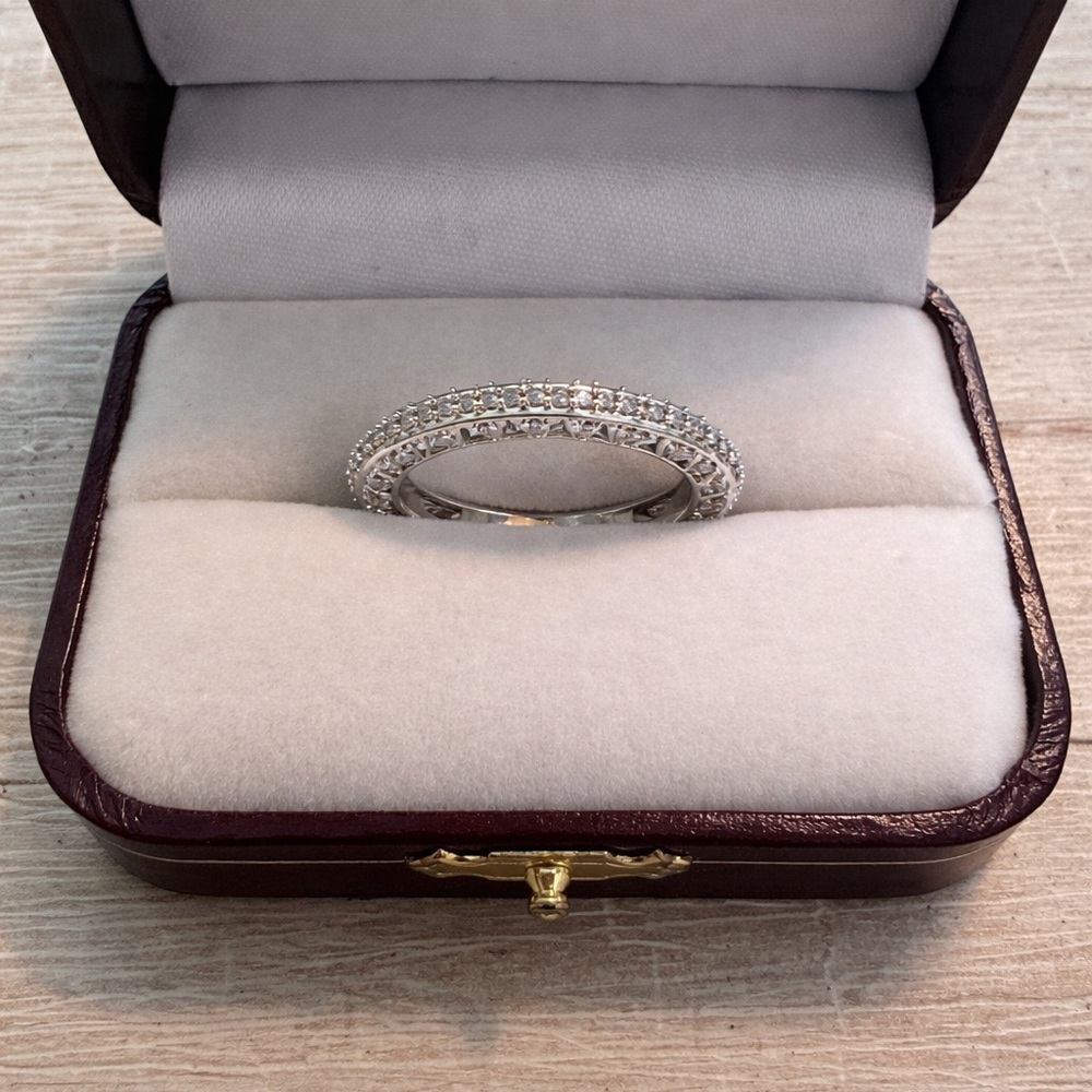 Vintage Estate eternity diamond ring size 6.5